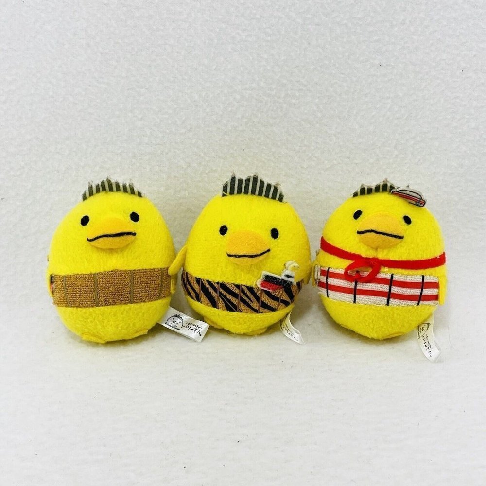 Daichi Bariisan Barry Chan Imabari Keychain Chain Plush Toy 3 Yellow Chick Bird - Picture 3 of 9